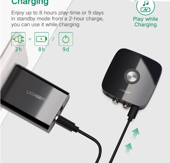 hiết Bị Nhận Bluetooth 5.3 Music Receiver UGREEN CM123 30445 cho loa, Amply